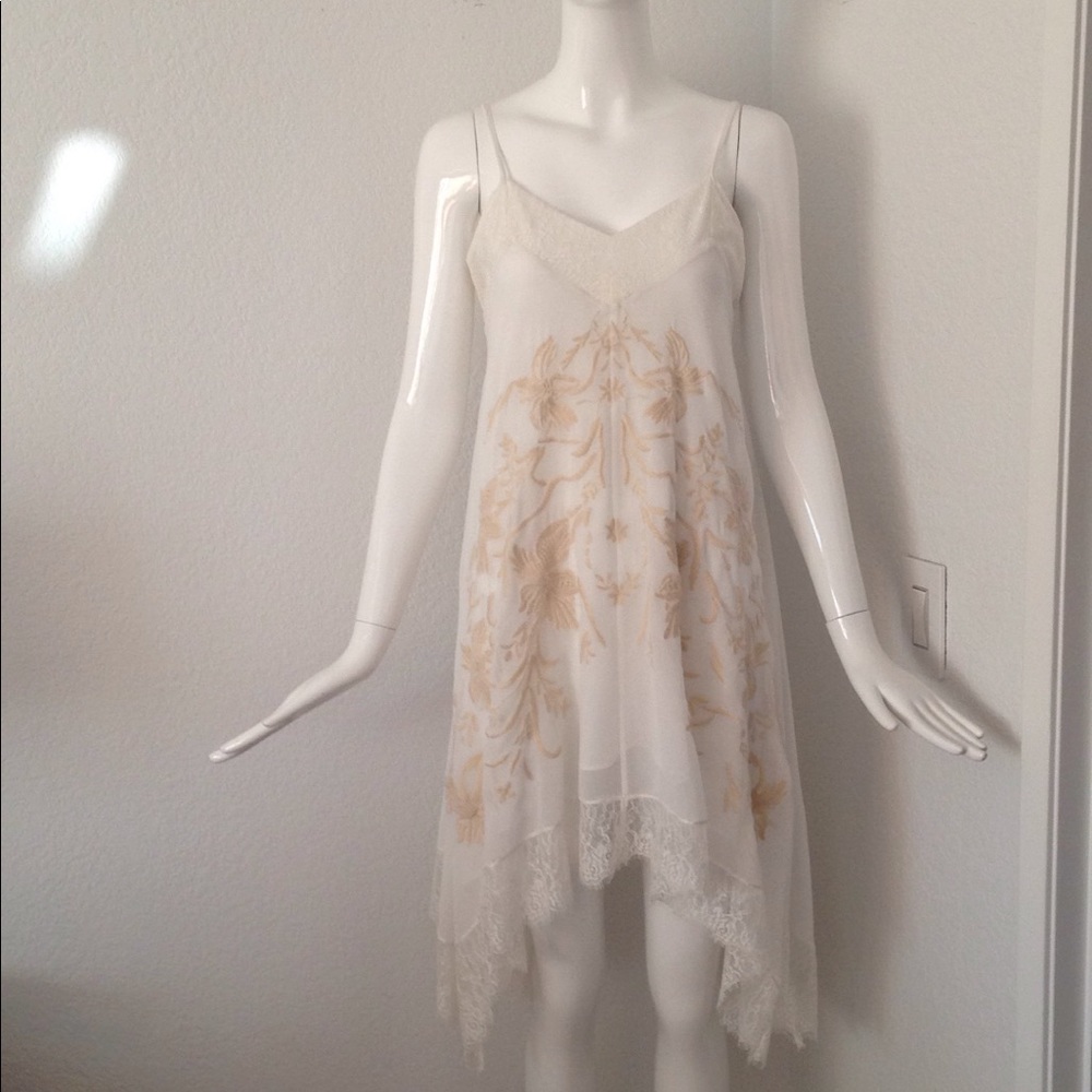 Anthropologie white embroidery Dress - Picture 1 of 8